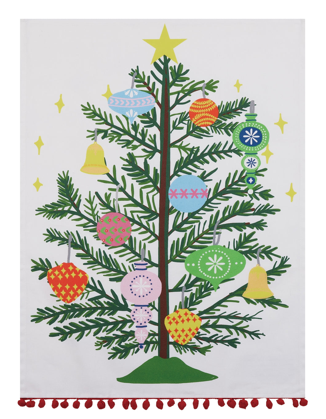 Vintage Christmas Tree Tea Towel