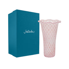 Load image into Gallery viewer, Trellis Flared Vase, 9" | Blush
