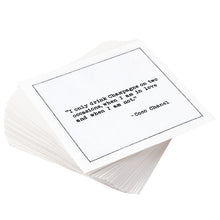 Load image into Gallery viewer, Champagne Quotes - White Cotton Cocktail Napkins, 50ct
