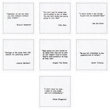 Load image into Gallery viewer, Inspirational Quotes - White Cotton Cocktail Napkins, 50ct
