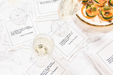 Load image into Gallery viewer, Champagne Quotes - White Cotton Cocktail Napkins, 50ct
