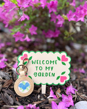 Load image into Gallery viewer, Self-Finishing Needlepoint Key Fob Kit, Blue Hydrangea
