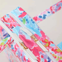 Load image into Gallery viewer, Waterproof Cosmetic Case PVC, Petal Splash
