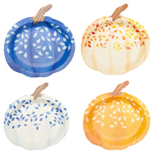 Load image into Gallery viewer, Harvest Blues Pumpkin Plate, Package of 8
