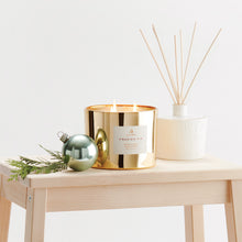 Load image into Gallery viewer, Frasier Fir Gold 3-wick candle

