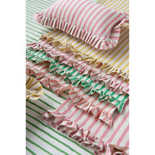 Load image into Gallery viewer, Striped Cotton Printed Tea Towel, Green
