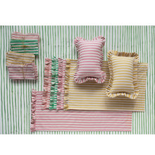 Load image into Gallery viewer, Striped Cotton Printed Tea Towel, Green
