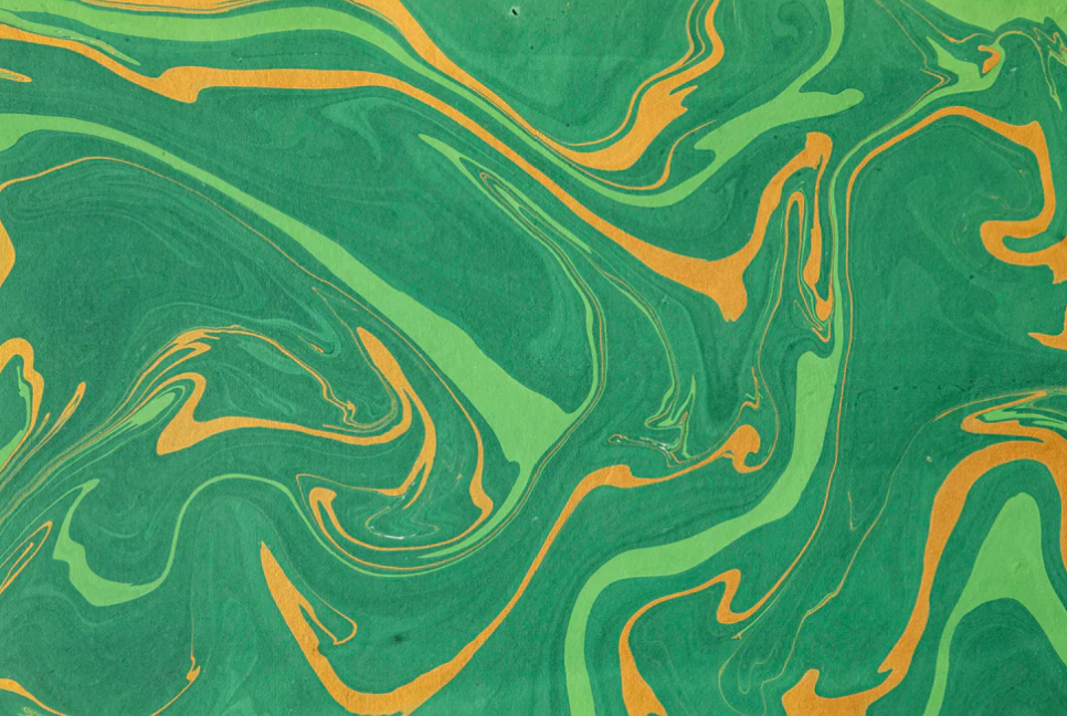 Green & Gold Vein Marbled Placemat, 12 Sheets
