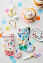 Load image into Gallery viewer, Happy Birthday in Blue Bauble Stocking
