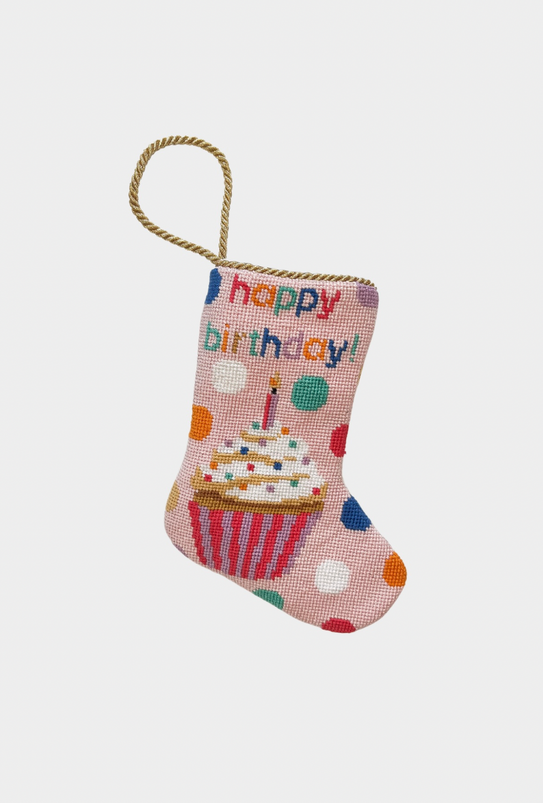 Happy Birthday in Pink Bauble Stocking