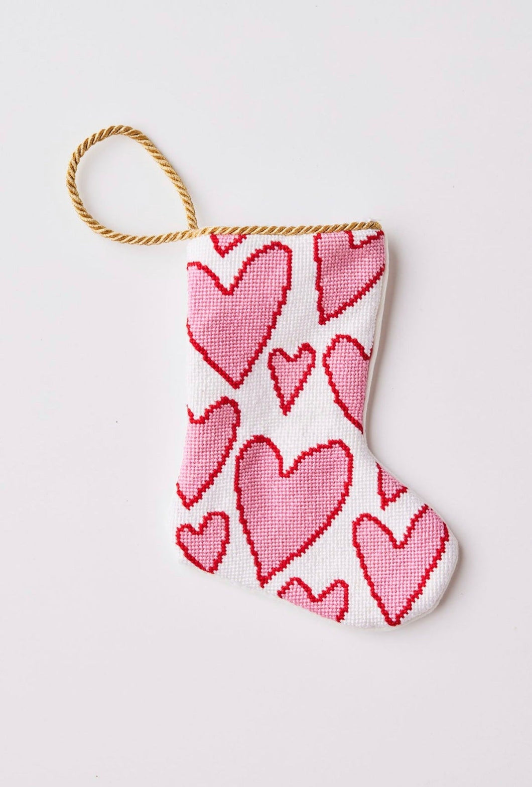 I Love You More Than... Hearts Bauble Stocking