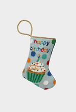 Load image into Gallery viewer, Happy Birthday in Blue Bauble Stocking
