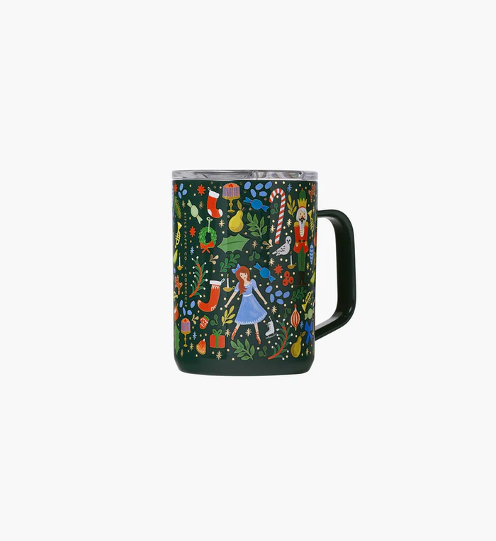 Rifle Paper Co. Insulated Mug, Nutcracker | Green