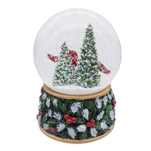 Load image into Gallery viewer, Musical Wind-Up Christmas Tree With Cardinals Water Globe
