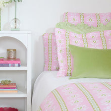 Load image into Gallery viewer, The Headboard Pillow® - Rosemary Stripe Pink Twin XL
