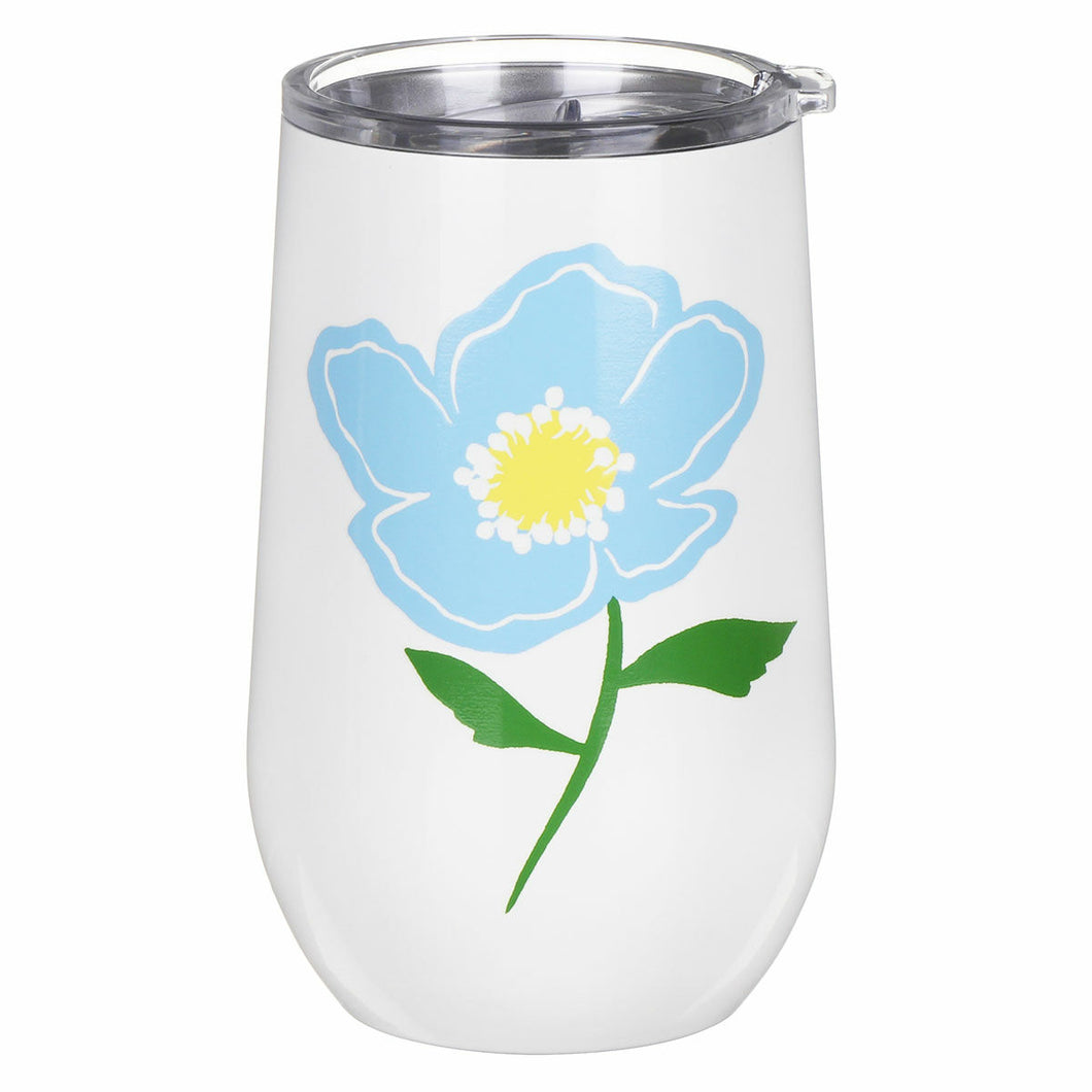 Stainless Steel Wine Tumbler, Sunshine Floral
