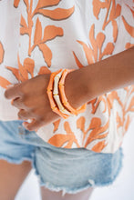 Load image into Gallery viewer, Lucy Bamboo Acrylic Bracelet, Orange
