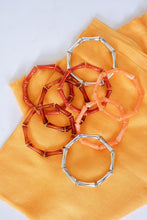 Load image into Gallery viewer, Lucy Bamboo Acrylic Bracelet, Orange
