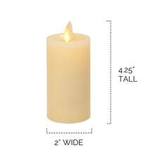 Load image into Gallery viewer, Ivory Wax Melted Top Flameless Candle, 2&quot;x 4.25&quot;
