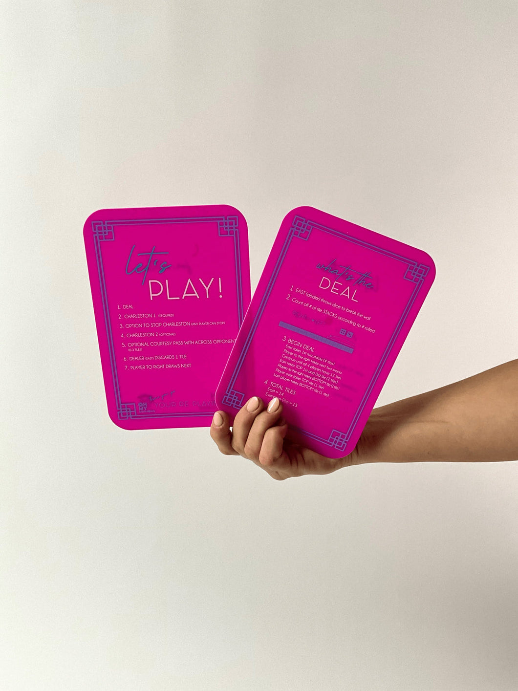 Mahjong Tile Shufflers, Pink