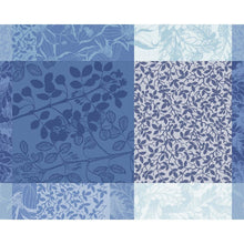 Load image into Gallery viewer, Mille Rameaux Bleu Tablecloth (Coated Cotton), 69&quot; Round

