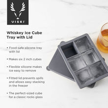 Load image into Gallery viewer, Viski Glacier Ice Cube Tray with Lid, Grey
