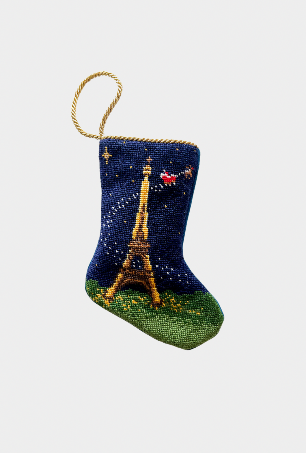 “Bonne Nuit” Santa in Paris Bauble Stocking