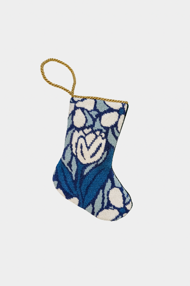 Triumphant Tulip in Blue Bauble Stocking
