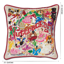 Load image into Gallery viewer, Nutcracker Hand-Embroidered Pillow, 20x20"
