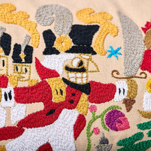 Load image into Gallery viewer, Nutcracker Hand-Embroidered Pillow, 20x20"
