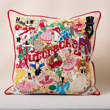 Load image into Gallery viewer, Nutcracker Hand-Embroidered Pillow, 20x20"
