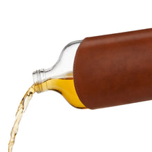 Load image into Gallery viewer, Viski Admiral Parker Leather-Wrapped 7oz Glass Flask
