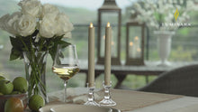 Load and play video in Gallery viewer, Ivory Wax Melted Top Flameless Taper Candles, 1&quot;x 9.5&quot;
