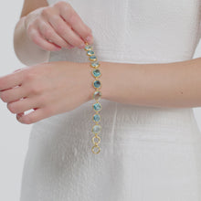 Load and play video in Gallery viewer, Kaleidoscope Tennis Bracelet, Iridescent Clear Crystal
