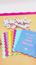Load and play video in Gallery viewer, Scalloped Mahjong Shuffle Card, Blue | Inner Dragon
