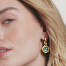 Load and play video in Gallery viewer, Solara Hoop &amp; Charm Earring, Iridescent Clear Crystal
