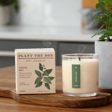 Load image into Gallery viewer, Crushed Mint Plant The Box Candle
