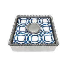 Load image into Gallery viewer, Round Pearl Beaded Cocktail Napkin Box
