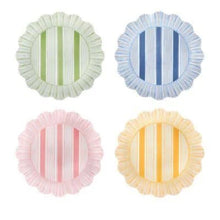 Load image into Gallery viewer, Cabana Stripe Melamine Dessert/Salad Plate, Ocean
