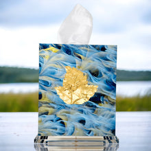 Load image into Gallery viewer, Tobacco Leaf Boutique Tissue Box, Blue
