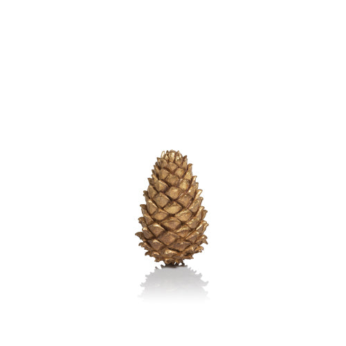 Golden Decorative Pine Cone, 8.5