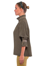 Load image into Gallery viewer, Ruffleneck Tunic, Checkmate | Black &amp; Khaki

