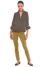 Load image into Gallery viewer, Ruffleneck Tunic, Checkmate | Black &amp; Khaki
