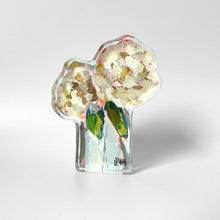 Load image into Gallery viewer, Two Hydrangeas Acrylic Bloom Block, Bitty Block
