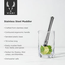 Load image into Gallery viewer, Viski Harrison Muddler, Stainless Steel
