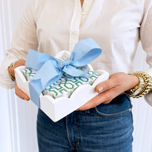 Load image into Gallery viewer, White Lacquered Scalloped Cocktail Napkin Holder
