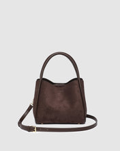 Load image into Gallery viewer, Steffie Suede Mini Tote Bag, Chocolate
