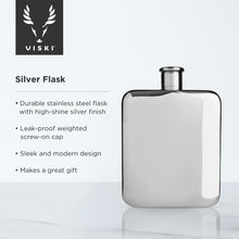 Load image into Gallery viewer, Viski Harrison Harrison 6 oz Flask, Stainless Steel
