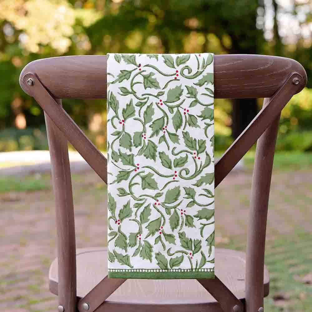 Holly Berry Tea Towel