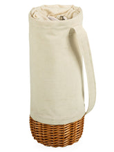 Load image into Gallery viewer, Malbec Insulated Canvas &amp; Willow Wine Bottle Basket
